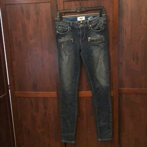 Paige women jeans indigo zip size 26